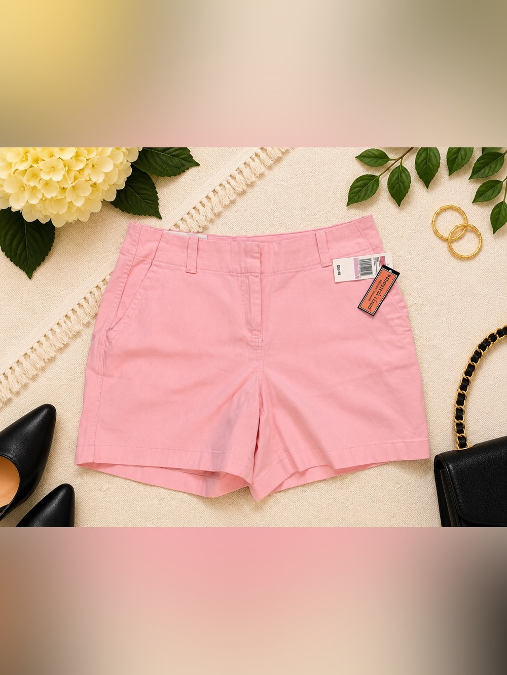 NWT Vineyard Vines Herringbone Everyday Shorts Pink  5” Inseam